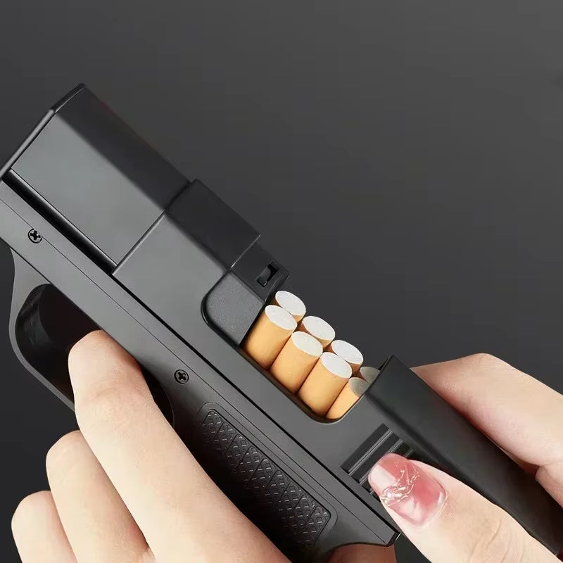 Windproof Gas Cigarette Case Lighter Lighter Welding Torch Capacity 10 Cigarettes Cigar Lighter Men'S Gadgets Toys